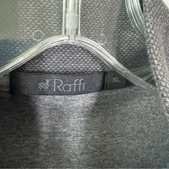 RAFFI Full Zip Varsity Jersey Knit Jacket Gray XL - Picture 3 of 11